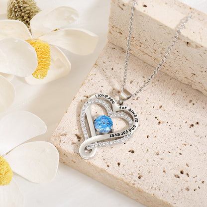 💖 "To My Wife" Forever & Always Heart Necklace