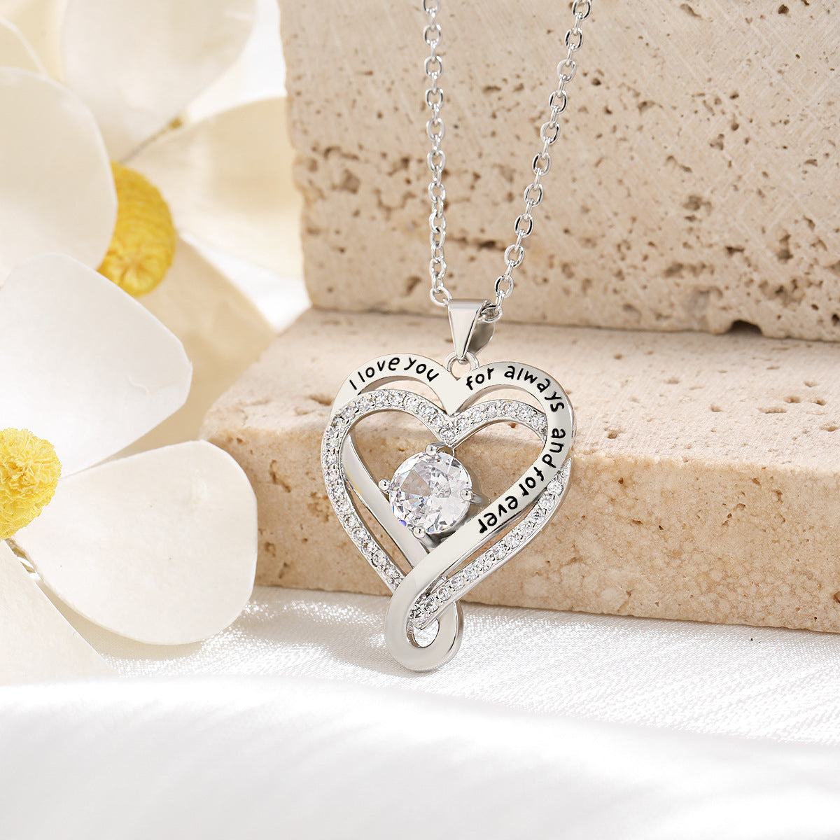 💖 "To My Wife" Forever & Always Heart Necklace