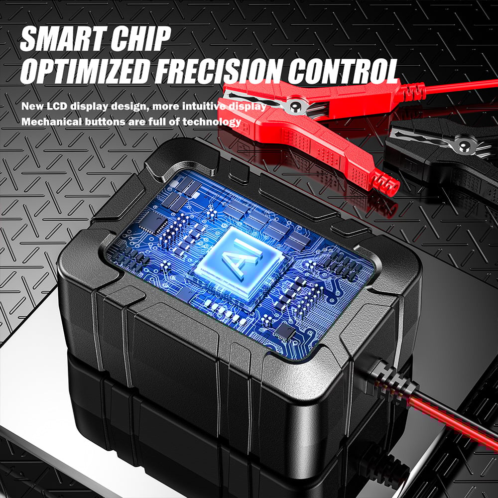 Smart Battery Charger, 6V and 12V, Battery Maintainer, For Lead-Acid & Lithium Batteries