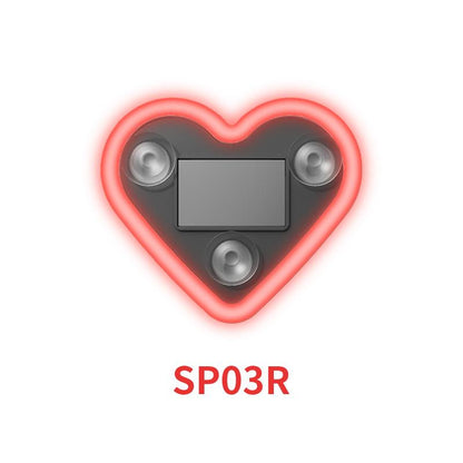 💥Solar Powered Wireless LED Triangle Heart Shape C-Pillar Neon Light for Car Interior Decor