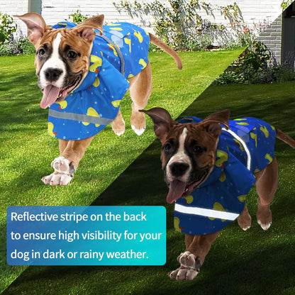 Dog Rainwear Jacket with Hat Keep Your Dog Dry & Stylish with Our Dog Rainwear Jacket with Hat!