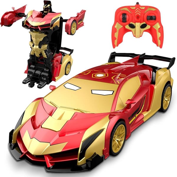 Transform Easter RC Cars for Boys 3-15,2.4Ghz Remote Control 1:18 Scale Robot Deformation 360° Rotation