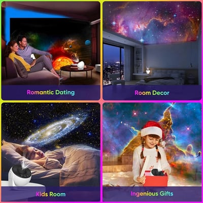 Lunara Starry Sky Projector LED Night Lamp For Bedroom
