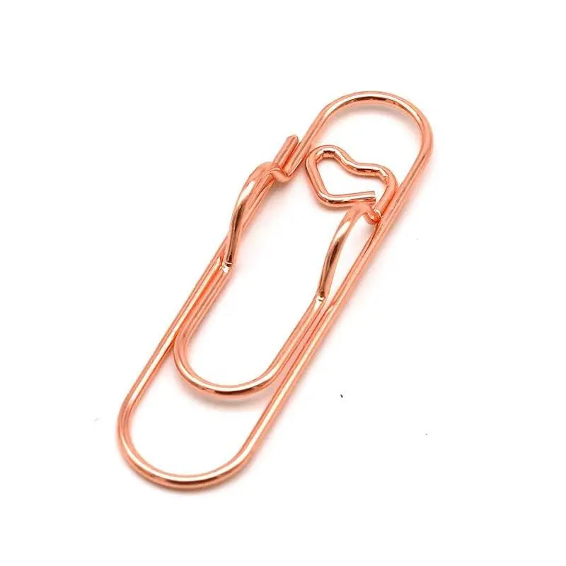 Multifunctional Heart Pen Clips 🖇️💖 – Rose Gold, Silver & Steel