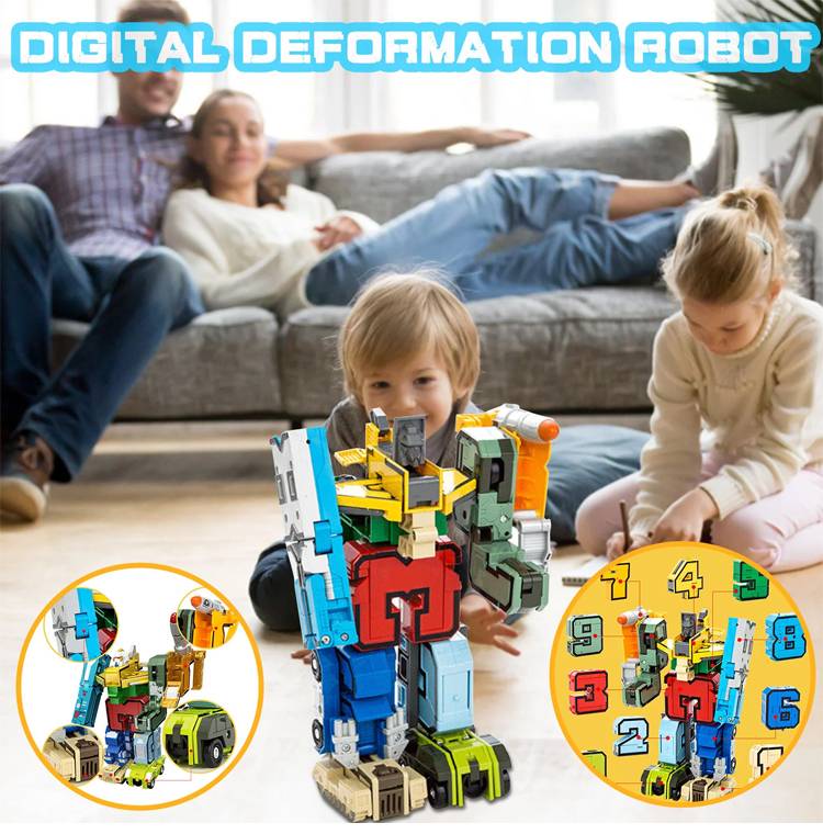 Transforming Number Deformation Robot Toy For Kids