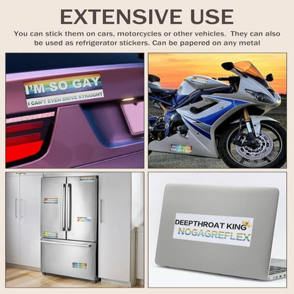 10 Pcs Bumper Decals Funny LGBT Stickers