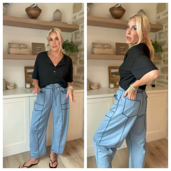 🔥LAST DAY 49% OFF -Tanming Women's Barrel Sweatpants👖