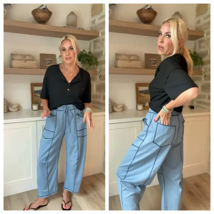 🔥LAST DAY 49% OFF -Tanming Women's Barrel Sweatpants👖