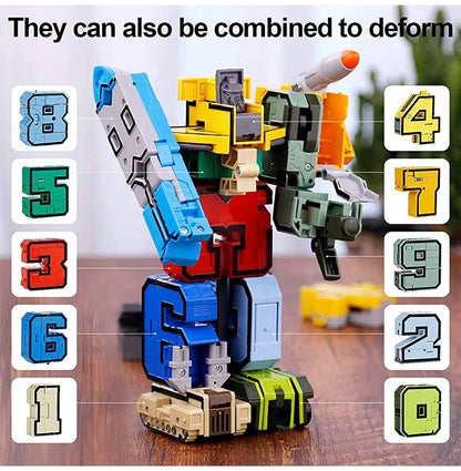 Transforming Number Deformation Robot Toy For Kids
