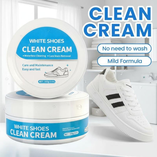 ✨ White Shoe Cleaner Cream – Multipurpose No-Wash Solid Cleaner 👟🤍