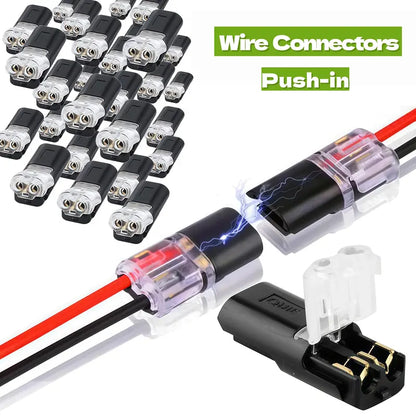 🔥🎄 Christmas Time Limited Offer -🔌2-Pin Solderless Wire Connector – Compact Plug for LED Strips & 18–22 AWG Cables