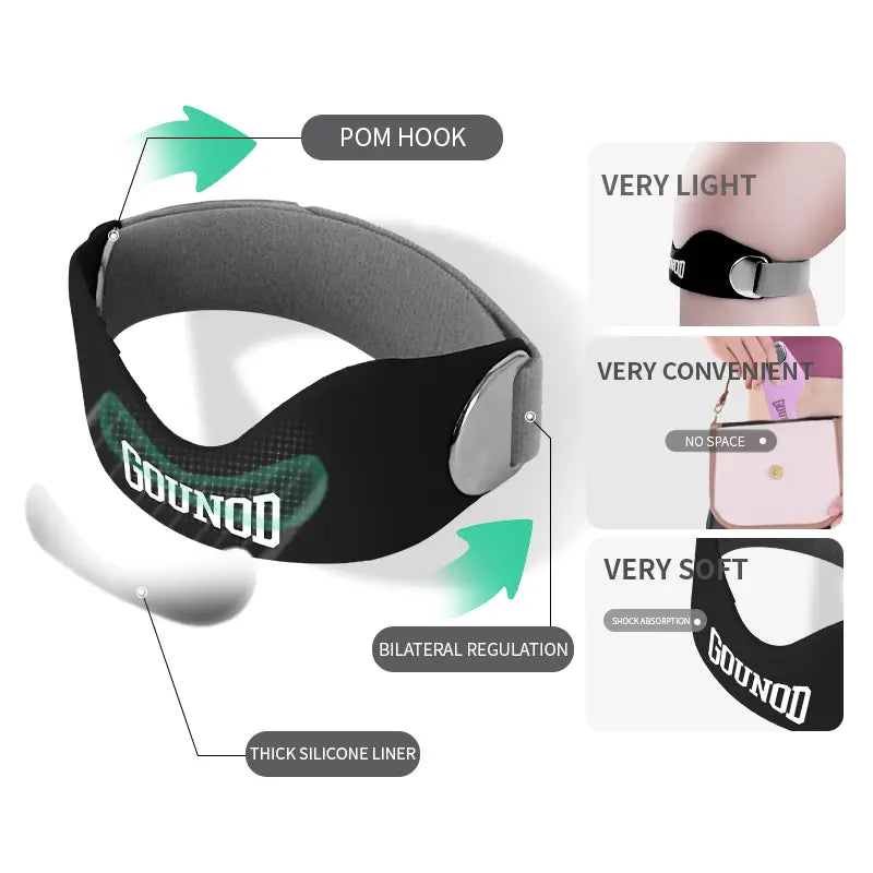 🏃‍♂️ Silicone Patella Knee Strap for Knee Pain Relief – Adjustable Brace for Women & Men