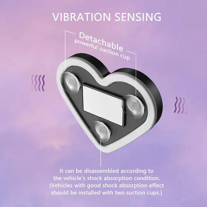 💥Solar Powered Wireless LED Triangle Heart Shape C-Pillar Neon Light for Car Interior Decor