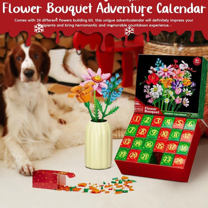 🎄✨ Advent Calendar 2025 – Flower Bouquet Building Blocks Set ✨🎄